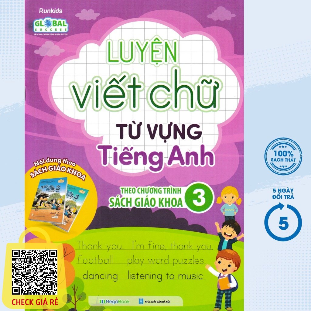 Sách Luyện Viết Chữ Từ Vựng Tiếng Anh Theo Chương Trình Sách Giáo Khoa 3 (MEGABOOK)