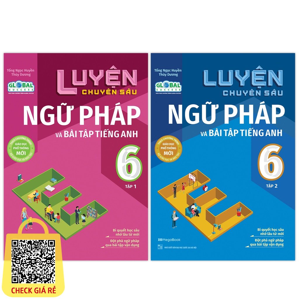 Sách Megabook Combo Luyện Chuyên Sâu Ngữ Pháp Và Bài Tập Tiếng Anh 6 Global Tập 1 Và Tập 2 Chương Trình Mới