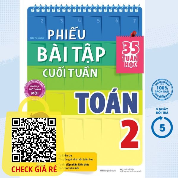 Sách Tham Khảo -Phiếu Bài Tập Cuối Tuần Toán 2 (35 Tuần Học) MEGABOOK