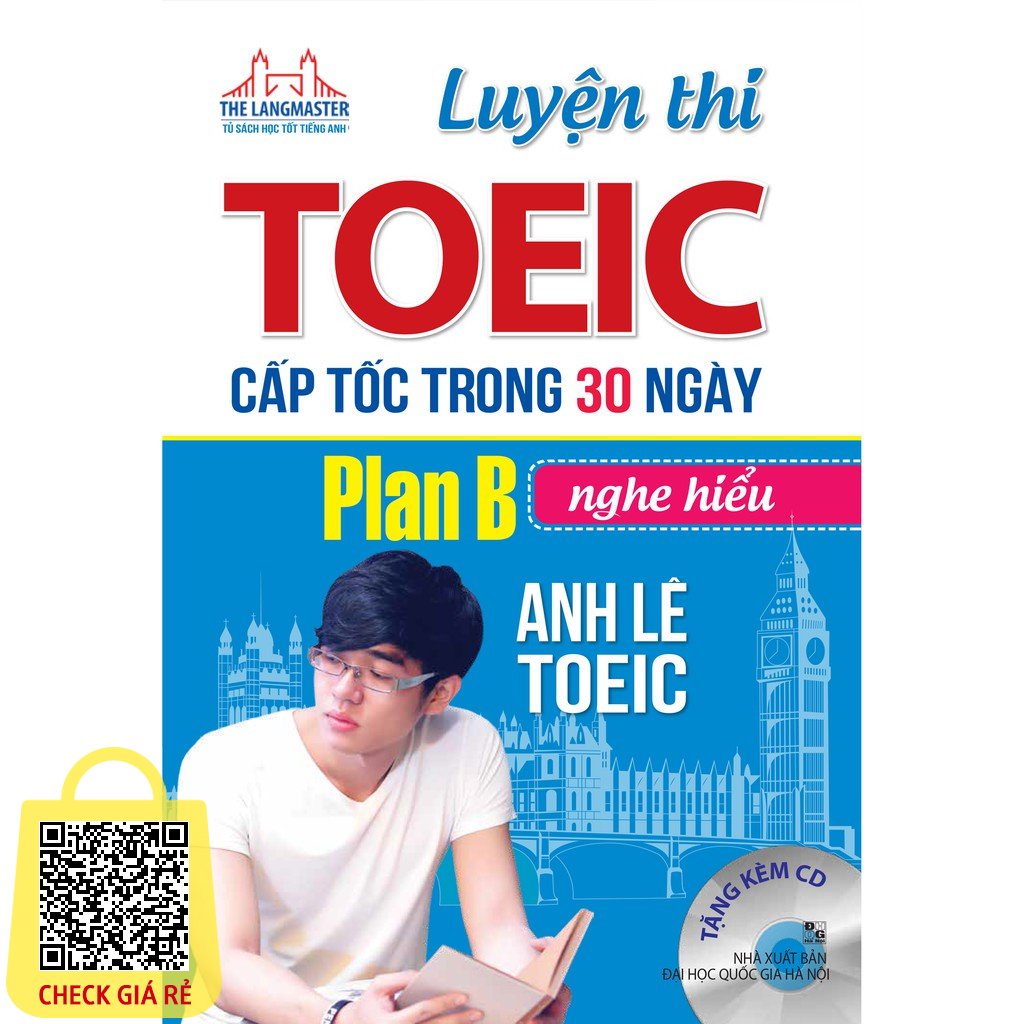 Sach The Langmaster Luyen thi TOEIC cap toc trong 30 ngay Plan B nghe hieu (bia mem)