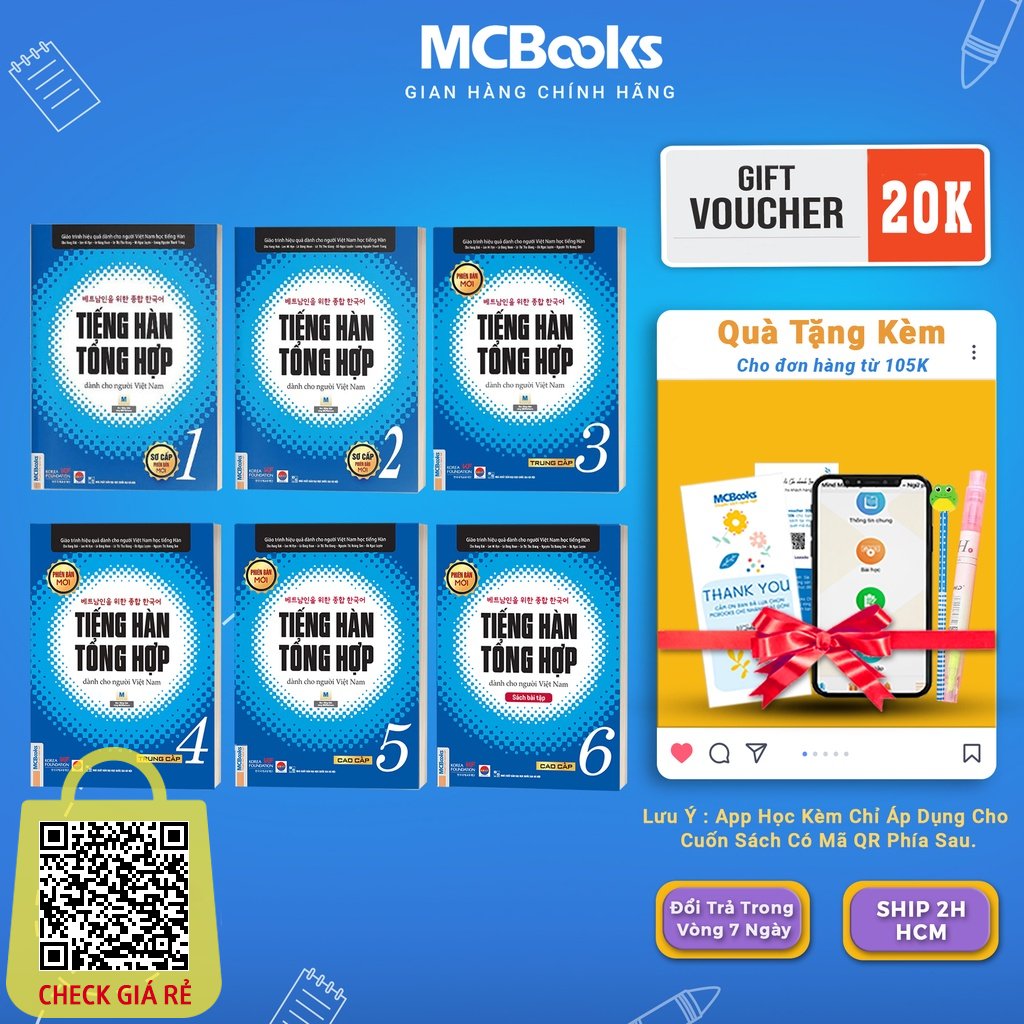 Sách- Tiếng Hàn Tổng Hợp Dành Cho Người Việt (đen trắng)- Mcbooks