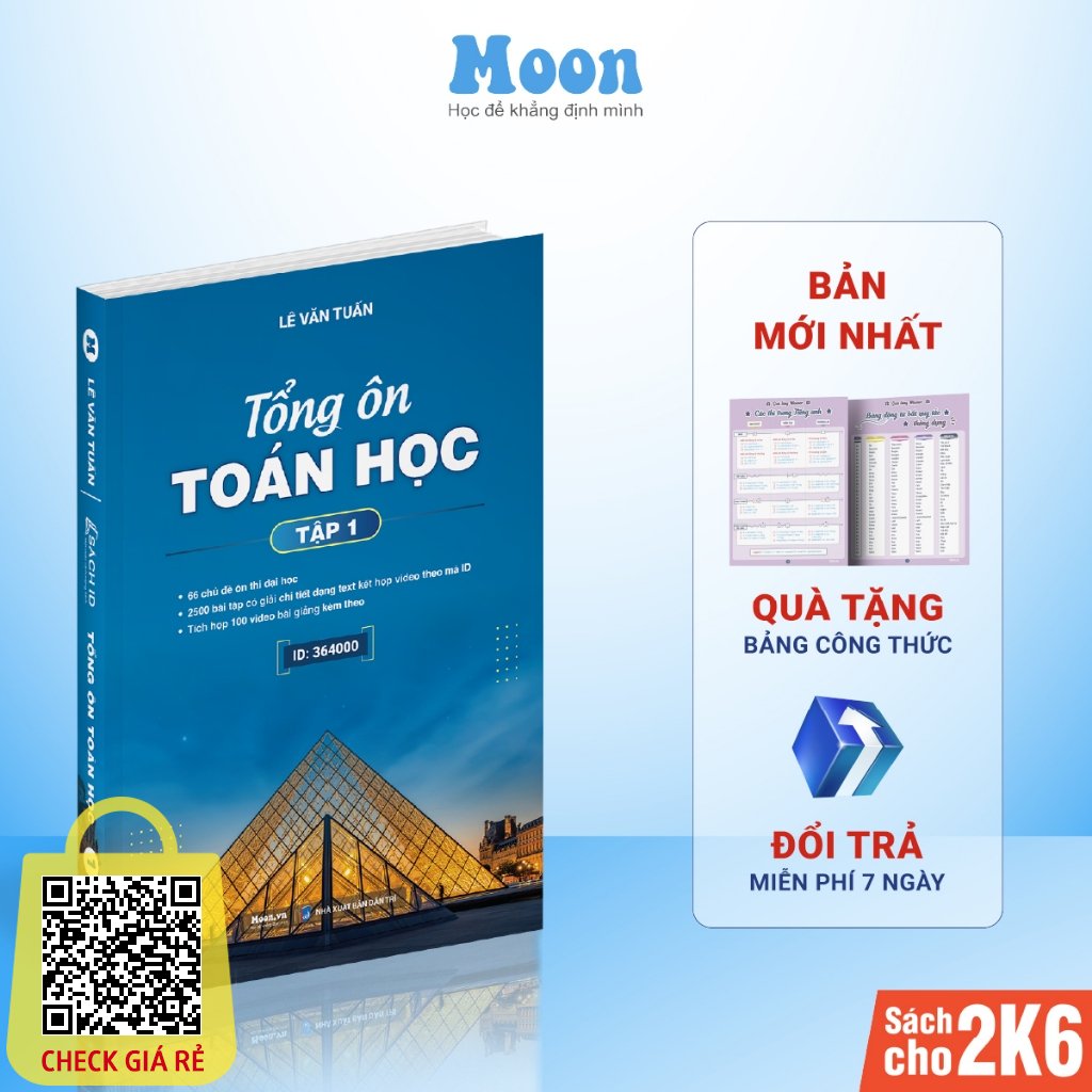 Sách Tổng ôn Toán học Lớp 12 tập 1 ôn luyện thi THPTQG 2024 | Sách ID