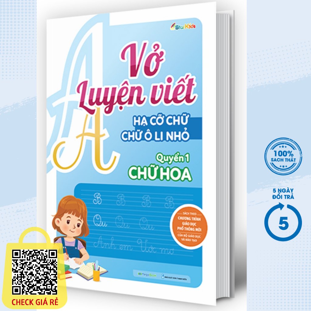 Sách Vở Luyện Viết Hạ Cỡ Chữ Chữ Ô Li Nhỏ Quyển 1: Chữ Hoa MEGABOOK