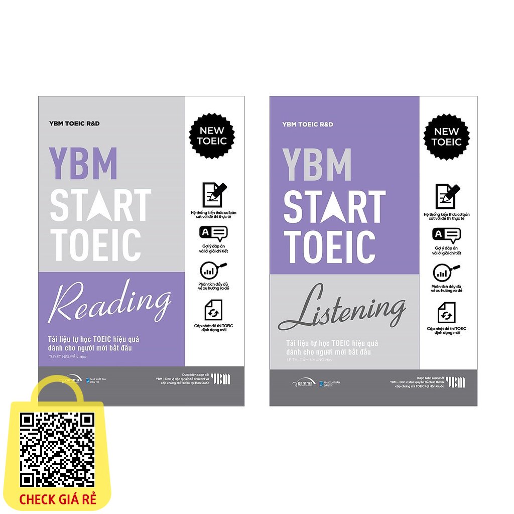 Sach YBM TOEIC Start Reading + YBM TOEIC Start Listening ( Combo 2 cuon )