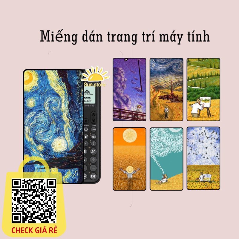 Skin dán máy tính cầm tay casio hình van gogh