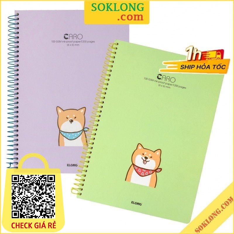 so a4 lo xo don caro ms 590 6x6mm 200 trang bia de thuong so klong tap vo klong