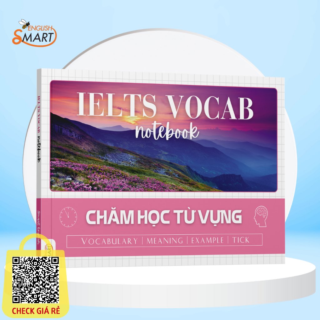 Sổ Viết Từ Vựng Tiếng Anh IELTS, Vở Vocabulary Ôn Tập Kiểm Tra Từ Vựng Học Từ Mới Ngoại Ngữ- Sổ Viết Smart Egnlish