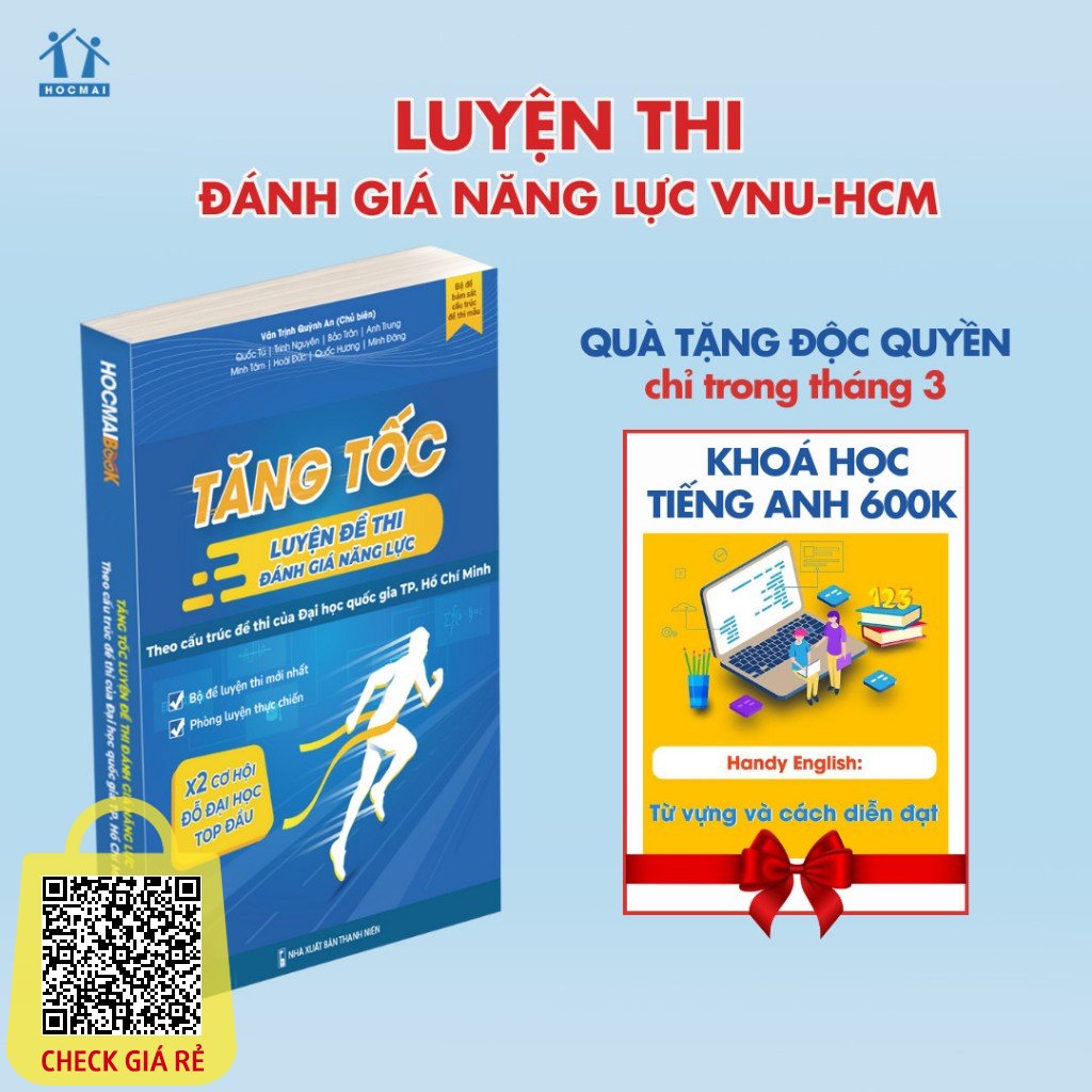 Tăng tốc luyện đề thi Đánh giá năng lực ĐHQG TP.HCM - Phòng luyện 3 tháng - Bản 2024 luyện thi ĐGNL HCM - HOCMAI
