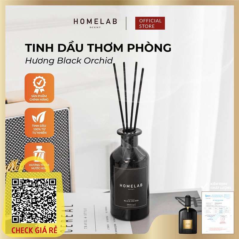 Tinh dầu thơm phòng mùi nước hoa BLACK ORCHID - TOMFORD - nước hoa thơm phòng cao cấp mùi hương quyến rũ - 200ml_HOMELAB