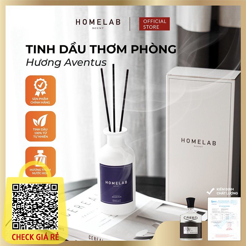 Tinh dầu thơm phòng mùi nước hoa CREED AVENTUS - tinh dầu khuếch tán mùi hương tự tin - khí chất - quyền lực 200ml_HOMELAB